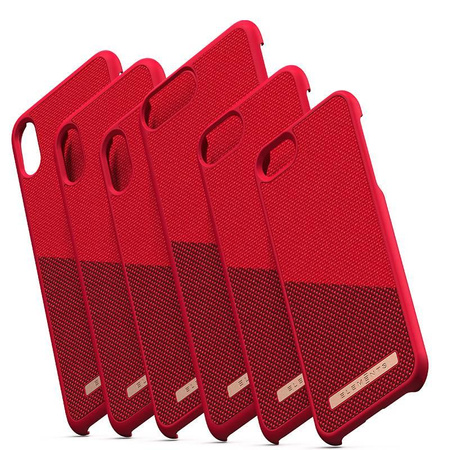 Nordic Elements Saeson Freja - Anyag tok iPhone Xs Max készülékhez (piros)