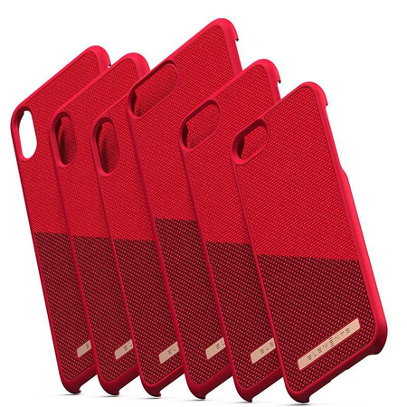 Nordic Elements Saeson Freja - Materiałowe etui iPhone Xs Max (Red)