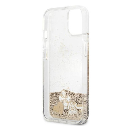 Guess Liquid Glitter Charms - Etui iPhone 13 (złoty)