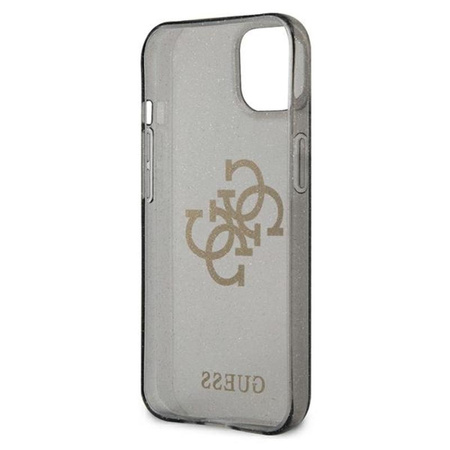Guess Glitter 4G Big Logo - pouzdro pro iPhone 13 mini (černé)