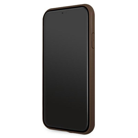 Guess 4G Big Metal Logo - iPhone 11 Tasche (braun)