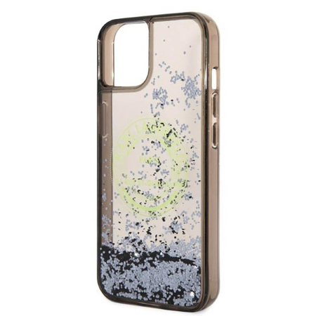 Karl Lagerfeld Liquid Glitter Round RSG Logo Case - iPhone 14 Case (black)