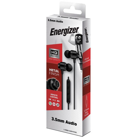 Energizer Classic CIA10 - 3,5 mm-es csatlakozós vezetékes fejhallgató (fekete)