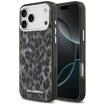 Karl Lagerfeld IML Leopard Pattern MagSafe - Hülle für iPhone 17 Pro Max (schwarz)