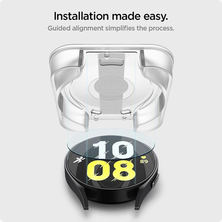 Spigen GLAS.TR EZ FIT - Gehärtetes Glas für Samsung Galaxy Watch 6 44 mm (2 Stück)