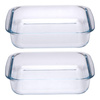 Alpina - Set of glass ovenproof dishes (2 pieces)
