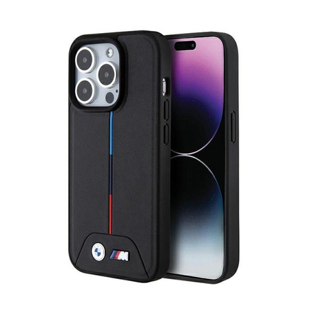 BMW Quilted Tricolor MagSafe - iPhone 15 Pro Max Case (noir)