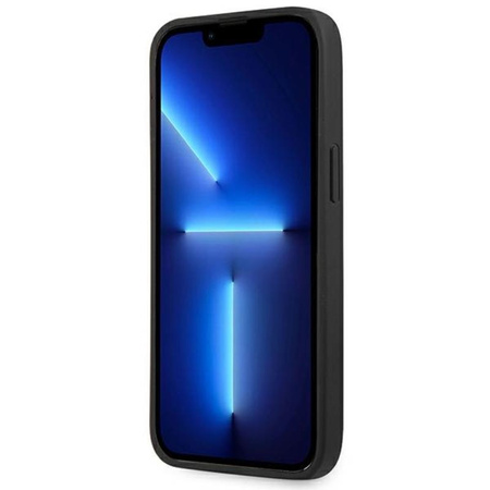 Guess Saffiano 4G Big Silver Logo - Coque iPhone 13 Pro (bleu)