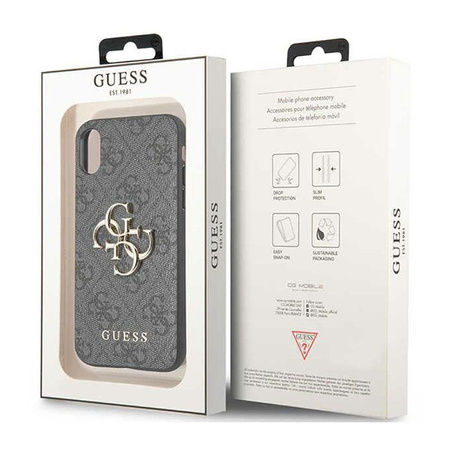 Guess 4G Big Metal Logo - iPhone X Case (gray)