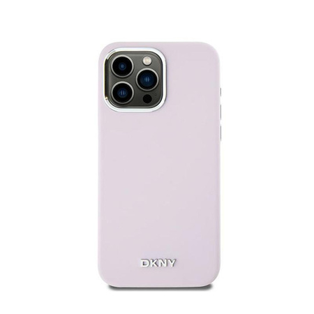 DKNY Liquid Silicone Small Metal Logo MagSafe - Hülle für iPhone 14 Pro Max (pink)