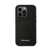 Karl Lagerfeld Glitter Plaque Logo - Coque iPhone 14 Pro (noir)
