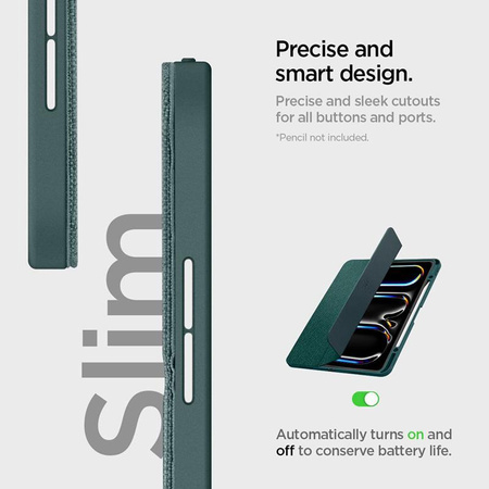 Spigen Urban Fit - pouzdro pro iPad Pro 13" (M4, 2024) (Midnight Green)