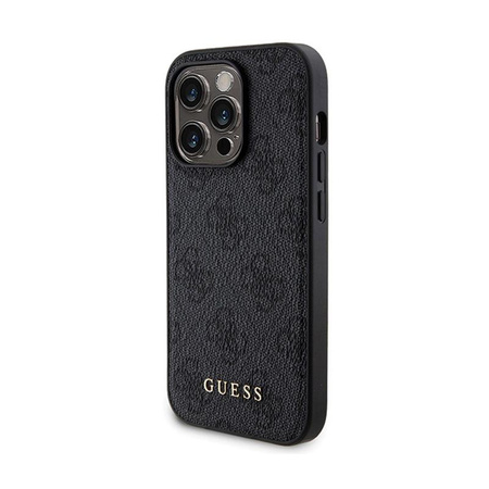 Guess Bundle Pack MagSafe 4G Metal Gold Logo - Etui + Power Bank 5000mAh MagSafe iPhone 15 Pro (noir)