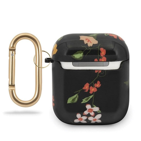 Guess Flower Collection N4 - Airpods-Hülle (Schwarz)