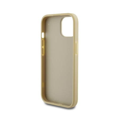 Pouzdro Guess Glitter Script Big 4G - iPhone 15 (zlaté)