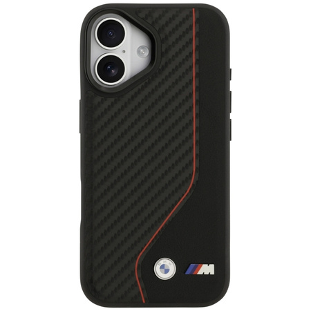 BMW M Carbon Line & Logo MagSafe – Kryt iPhone 17 (červený)