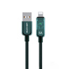 WEKOME WDC-180 Vanguard sorozat - USB-A Lightning gyors töltő csatlakozókábel 1 m (zöld)