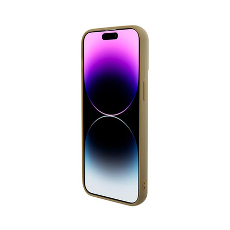 Guess Disco Metal Script - iPhone 15 Pro Max Case (Gold)