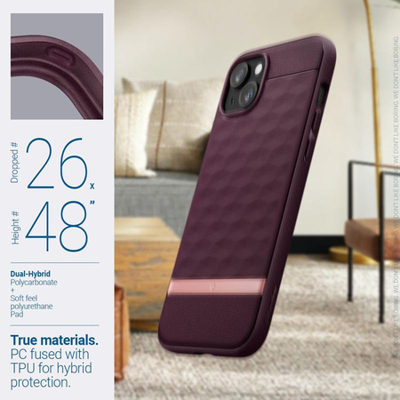 Spigen Caseology Parallax Mag MagSafe - Etui do iPhone 15 (Burgundy)