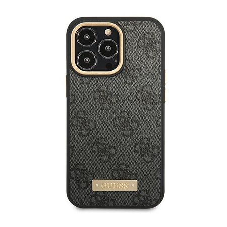 Guess 4G Logo Plate MagSafe - Etui iPhone 14 Pro Max (czarny)