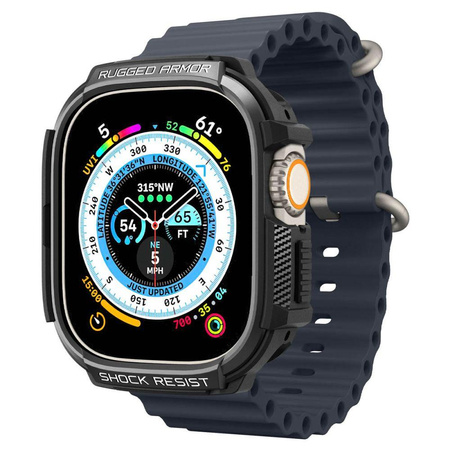 Spigen Rugged Armor - Pouzdro pro Apple Watch Ultra 49 mm (černé)