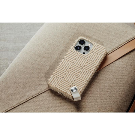 Moshi Altra - Etui z odpinaną smyczką iPhone 13 Pro Max (antybakteryjne NanoShield™) (Sahara Beige)