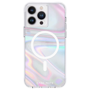 Case-Mate Soap Bubble MagSafe - Étui pour iPhone 14 Pro Max (Iridescent)
