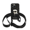 Karl Lagerfeld NFT Monogram Ikonik Patch - Hülle für iPhone 14 Pro (Schwarz)
