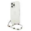 Guess White Pearl Strap - pouzdro pro iPhone 13 Pro Max (průhledné)