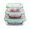 Alpina - Set aus drei Glasbehältern für Lebensmittel, Lunchbox