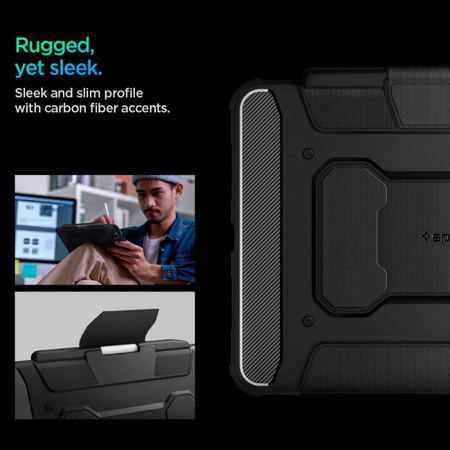 Spigen Rugged Armor Pro - tok iPad Pro 11" (M4, 2024) (fekete)