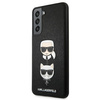 Karl Lagerfeld Saffiano Karl & Choupette Heads - pouzdro pro Samsung Galaxy S21 FE (černé)