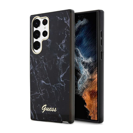 Guess Marble Collection - Étui Samsung Galaxy S23 Ultra (noir)