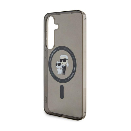 Karl Lagerfeld IML Karl & Choupette Glitter MagSafe - pouzdro pro Samsung Galaxy S24+ (černé)