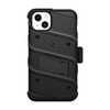ZIZO BOLT Series - Coque blindée pour iPhone 14 Plus avec écran en verre 9H + étui avec support (noir)