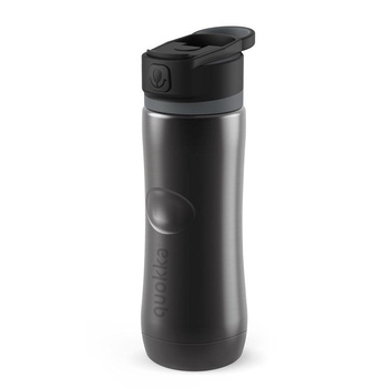 Quokka Spring - Bouteille thermique en acier inoxydable avec système d'ouverture rapide 600 ml (Ebony)