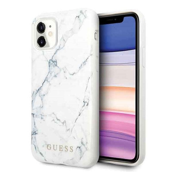 Guess Marble - Coque pour iPhone 11 (blanc)