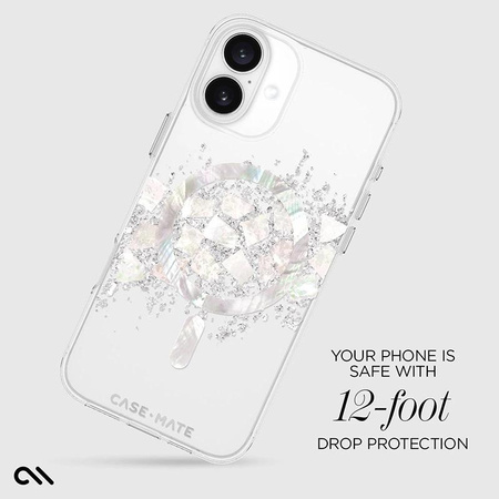 Case-Mate Karat MagSafe - Coque pour iPhone 16 Plus décorée de nacre (A Touch of Pearl)