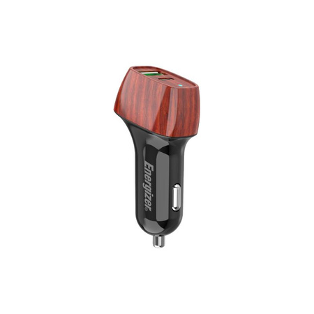 Energizer Ultimate - USB-C & USB-A 38W PD + QC3.0 (Walnut) car charger