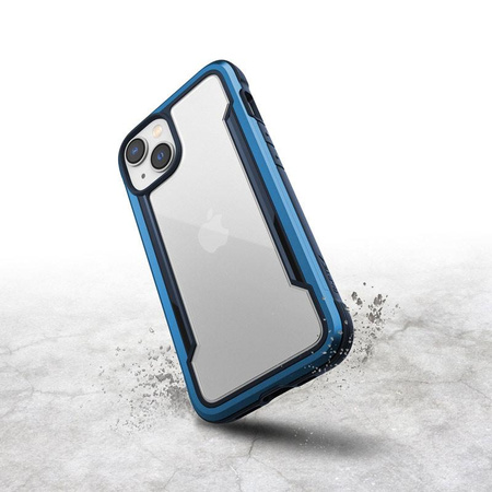 X-Doria Raptic Shield - Coque aluminium iPhone 14 (Testé en chute 3m) (Bleu Marine)