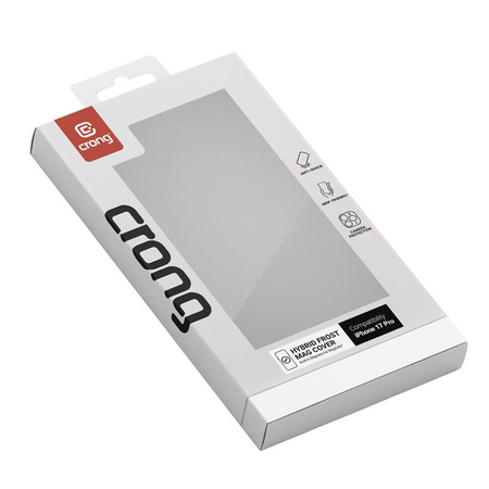 Kryt Crong Hybrid Frost MAG - kryt MagSafe pro iPhone 17 Pro (černý)