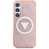 Guess 4G Glitter Triangle Buttons MagSafe - Gehäuse für Samsung Galaxy S25 (rosa)