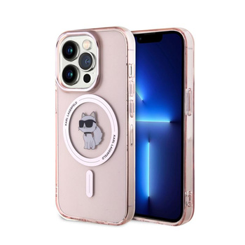 Karl Lagerfeld IML Choupette MagSafe - pouzdro pro iPhone 15 Pro Max (růžové)