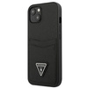 Guess Saffiano Double Card Triangle - iPhone 13 mini Tasche (schwarz)