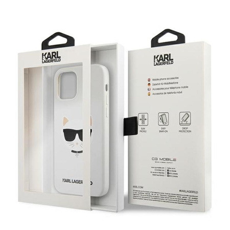 Karl Lagerfeld Choupette Head Silicone - iPhone 12 Pro Max Case (white)