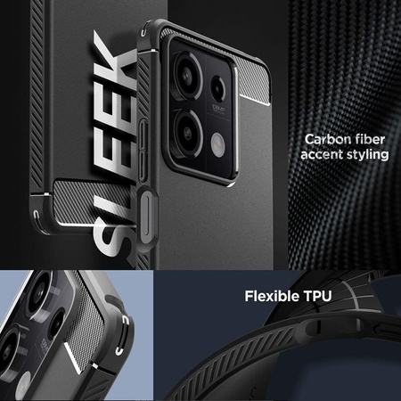 Spigen Rugged Armor - tok Xiaomi Redmi Note 13 5G (matt fekete)