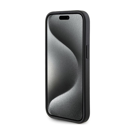 Guess 4G Triangle Metal Logo - Coque iPhone 15 (noir)