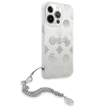 Guess Peony Chain Handle - iPhone 13 Pro Tasche (silber)