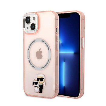 Karl Lagerfeld IML NFT Karl & Choupette MagSafe - Hülle für iPhone 14 Plus (Pink)