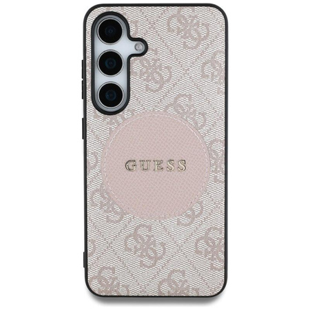 Guess 4G Round Patch Classic Logo MagSafe - Case for Samsung Galaxy S25+ (pink)